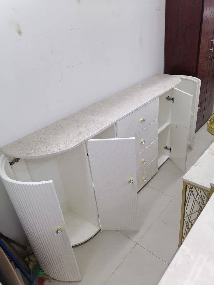 Luxury White Console Cabinet / Sideboard 2