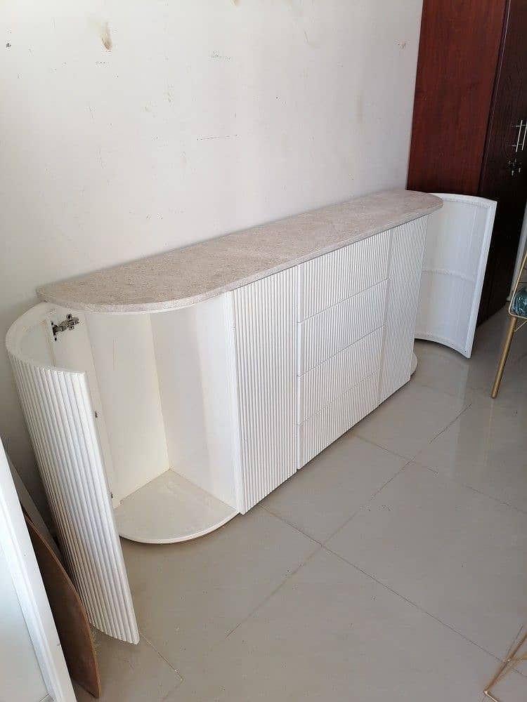 Luxury White Console Cabinet / Sideboard 3