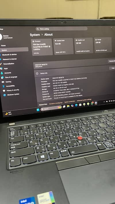 Lenovo thinkpad I5 11 gen