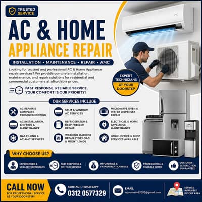 AC Repair, AC Installation Service, Freezer Repair, Fridge Repairing