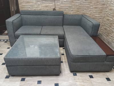 L shape sofa set