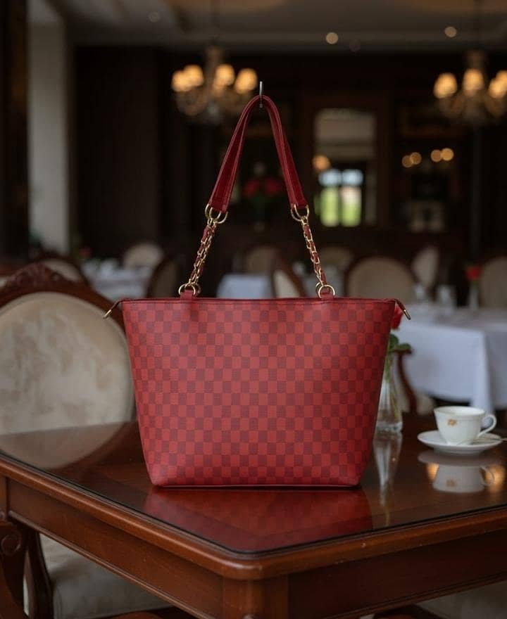 Checkers Chain Shoulder Bag For Women & Girls 2