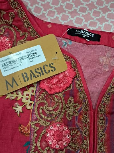 maria b 3d embroidery shirt medium size for sale