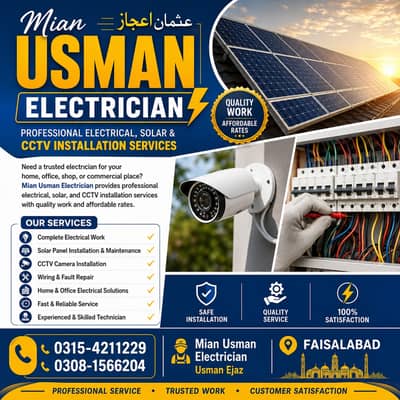 solar installation & Cctv camera installation services