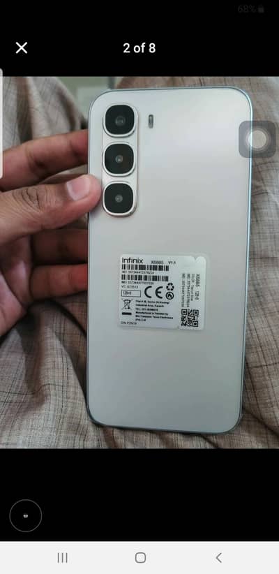 infanix hot 60 pro 8 +8 128  full box display finger