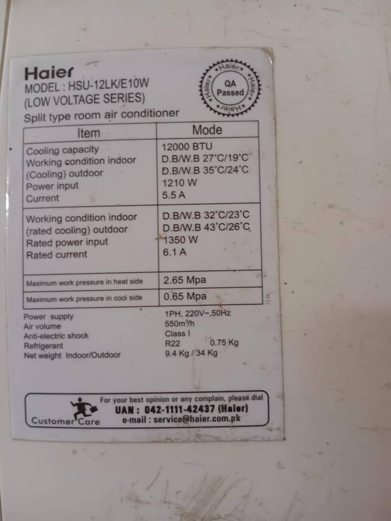 Low voltage split AC 2