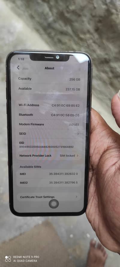 iphone 11 pro max 256 gb NON PTA