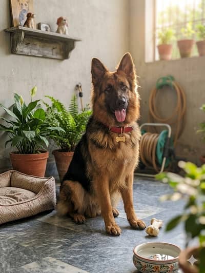 German Shepherd DOG ||Long Coat || 100% Fit, Active and Playful.