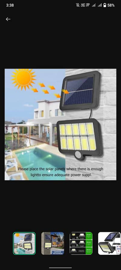 Solar Wall Light with Motion Sensor ABS