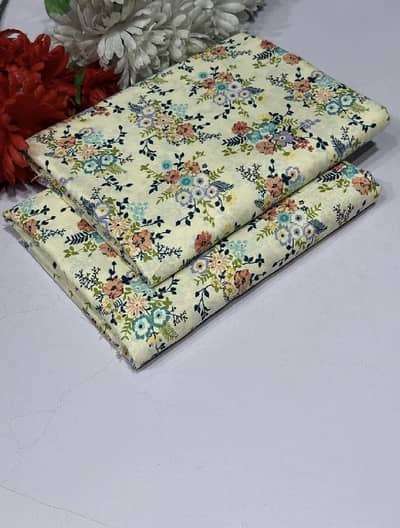 2 pcs women’s unstitched printed suit