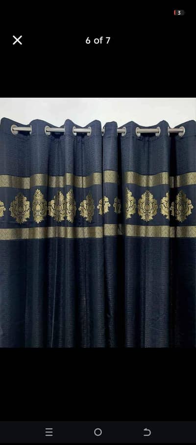 Imported curtains  4 pieces black color