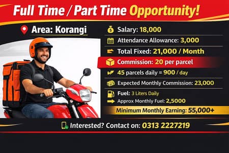 Delivery Rider Jobs Available – PostEx Karachi (DHA, Clifton, Korangi)