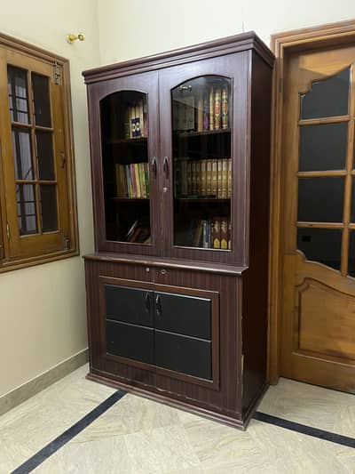 Wooden Book Shelf & Storage Cupboard
