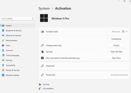 Window 11 pro Activate.