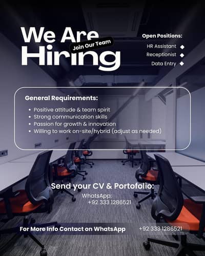 Limited Slots Available | Office work opportunity