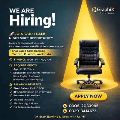 We are hiring !! sales agent