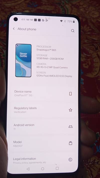 OnePlus 8t pta approved 5G