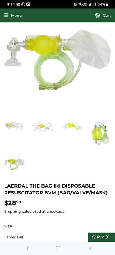 LAERDAL THE BAG II® DISPOSABLE RESUSCITATOR BVM