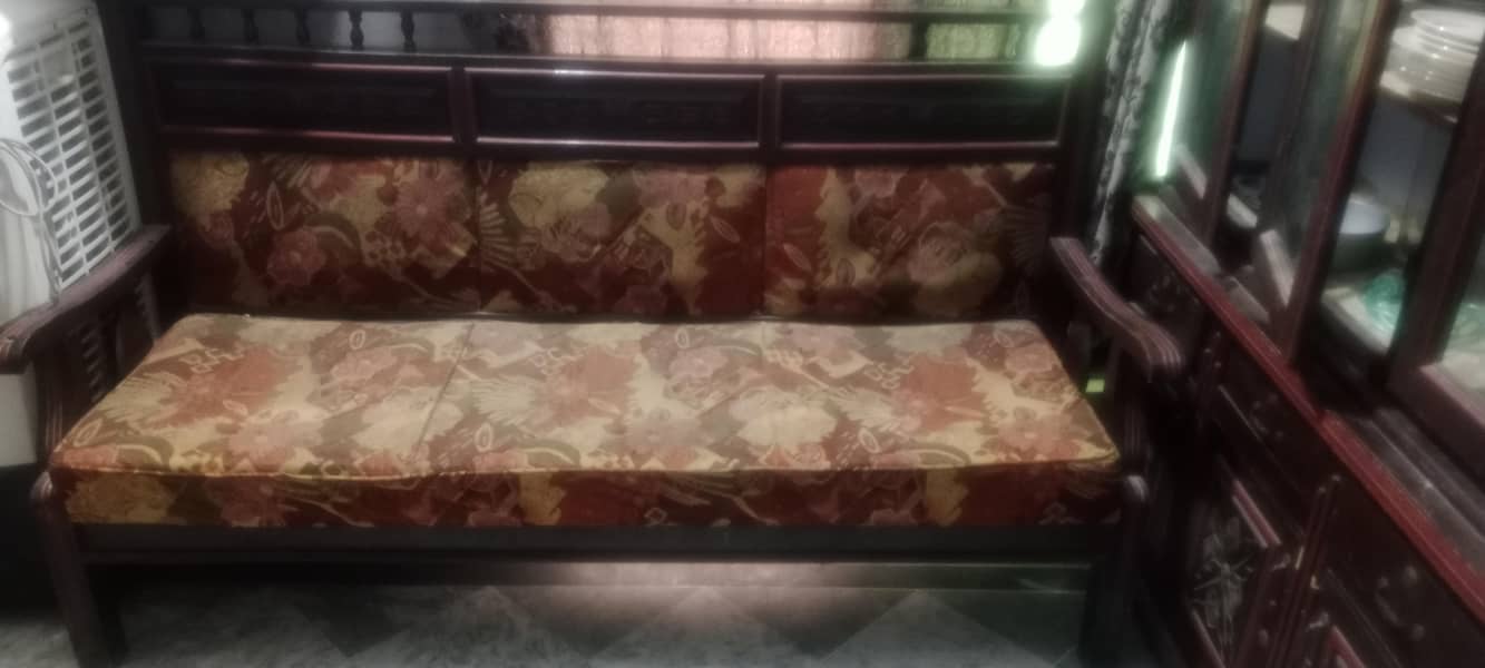 one large and  two single sofas wooden 2