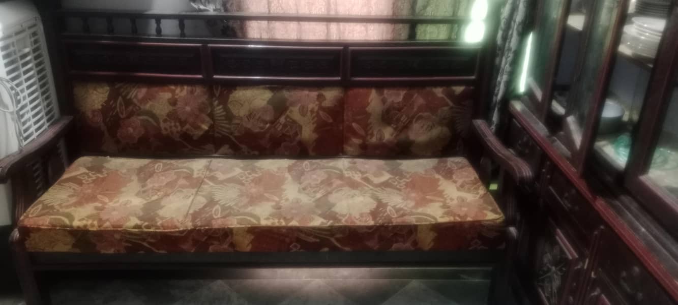 one large and  two single sofas wooden 4
