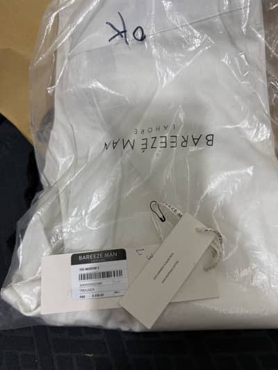 Bareeze white trouser available for men