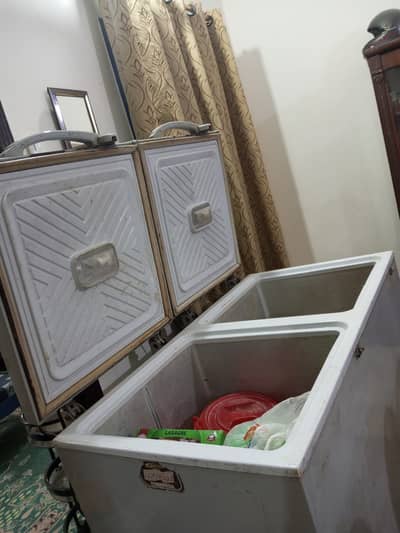 Used Double Door Deep Freezer available for sale.