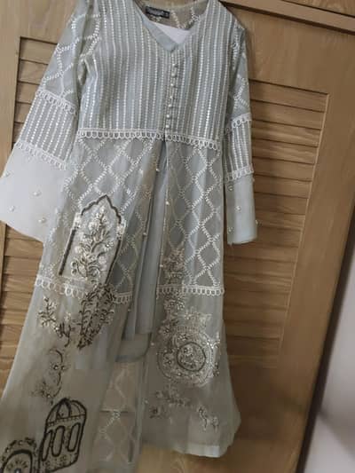 long open shirt with with stones work one time use only
