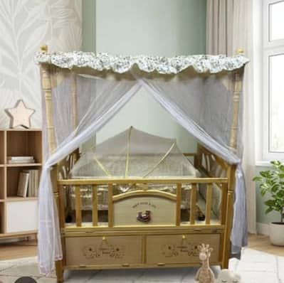 Wooden Baby Crib Bed – Brand New(Not Assembled)