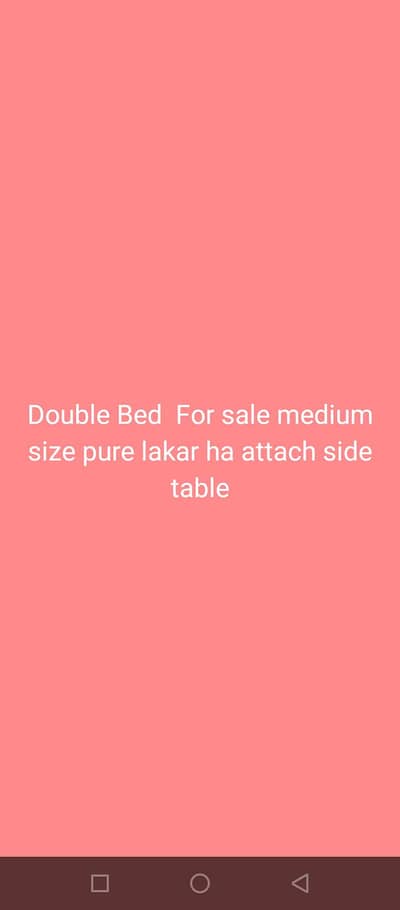 double bed ha medium size pure lakr ha 100% side tableb b sath ha
