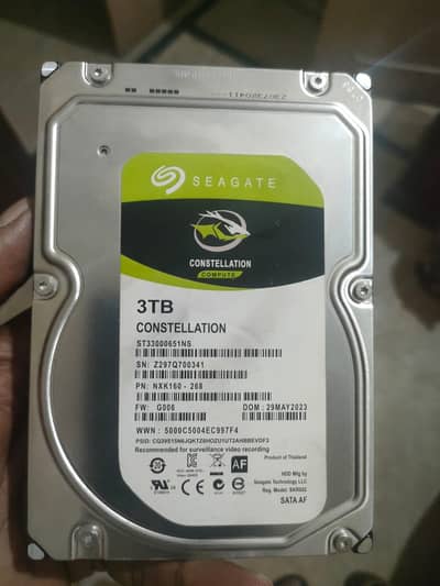 Seagate DVR hard disk 3TB Good Condition