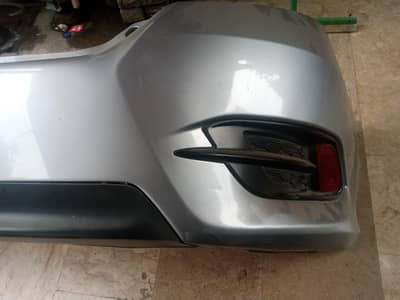 civic x geninun back bamper silver