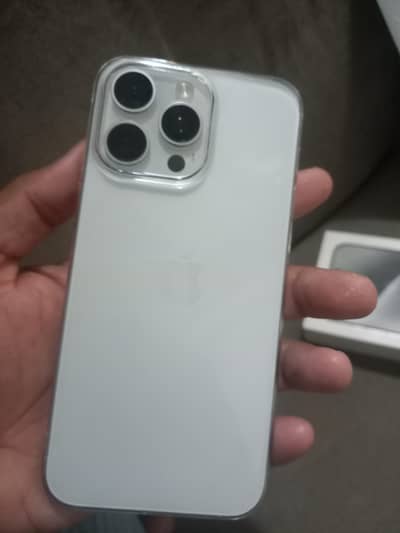 IPHONE 15 PRO MAX WHITE TITANIUM 256 GB NON PTA ( SIM TIME AVAILABLE)