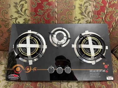 Kitchen 3-Burner Tempered Glass Hob
