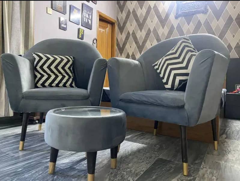 Sofa x 2 with round table 1