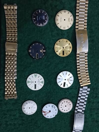 West end, seiko, camy watch dials, chain and military strap