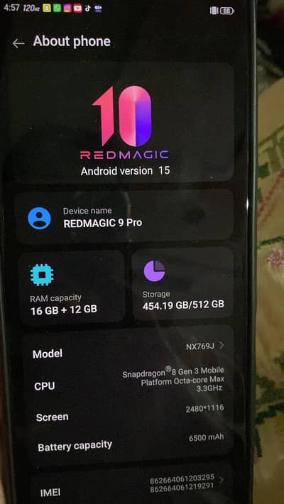 Redmagic 9 pro 16+12/512