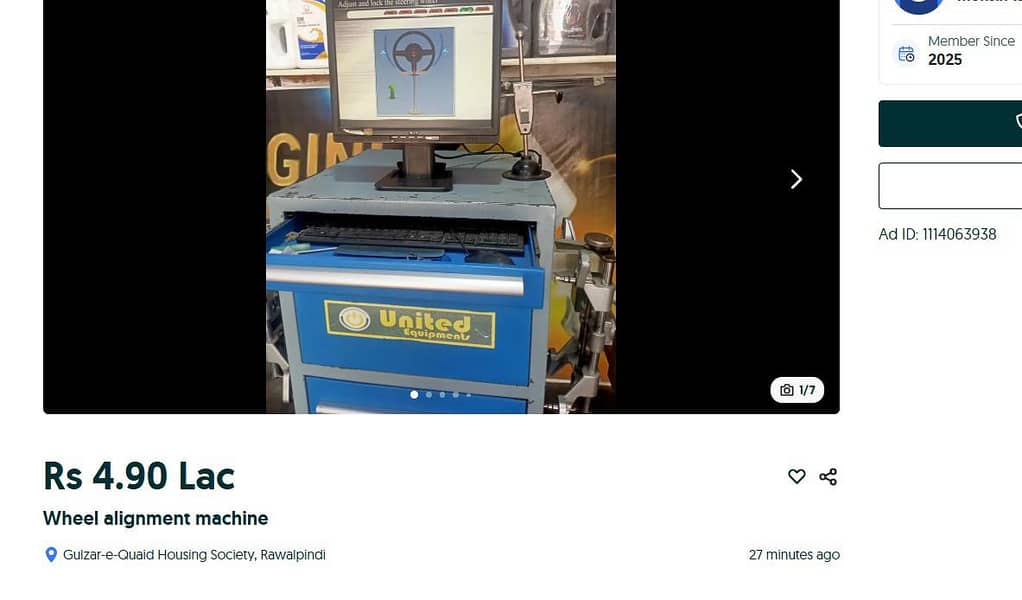wheel alignment machine 4