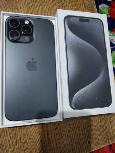 iPhone 15 pro max Black titanium 100 battery health 256GB Non PTA