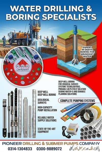 WATER WELL DRILLING / WATER BORING / WATER SURVEY