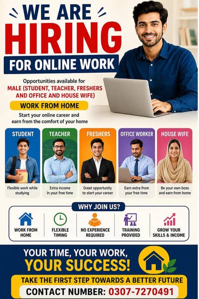  WE ARE HIRING FOR ONLINE WORK 