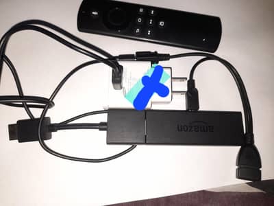 amazon fire tv stick gen 2 with original remote and otg cable