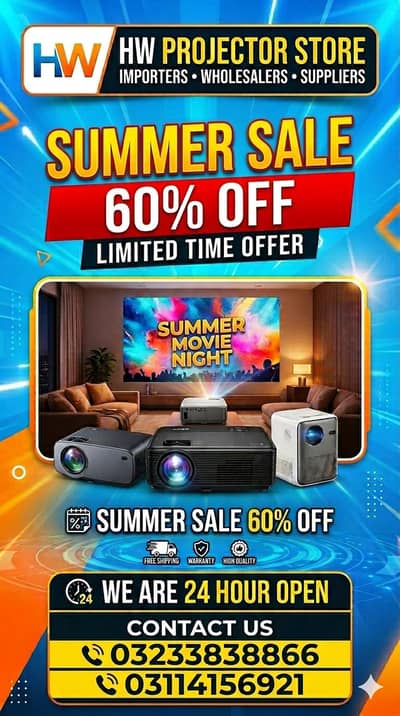 ANDROID SMART PROJECTOR FULL HD WIFI HOME CINEMA