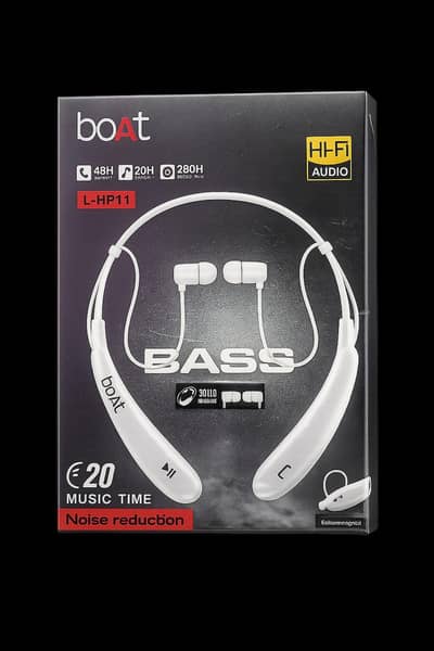 boAt L-HP11 Wireless Neckband Handsfree Bass Earphones