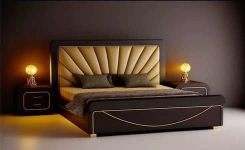 Poshish bed / sheesham wood bed / side tables / bed dressing table