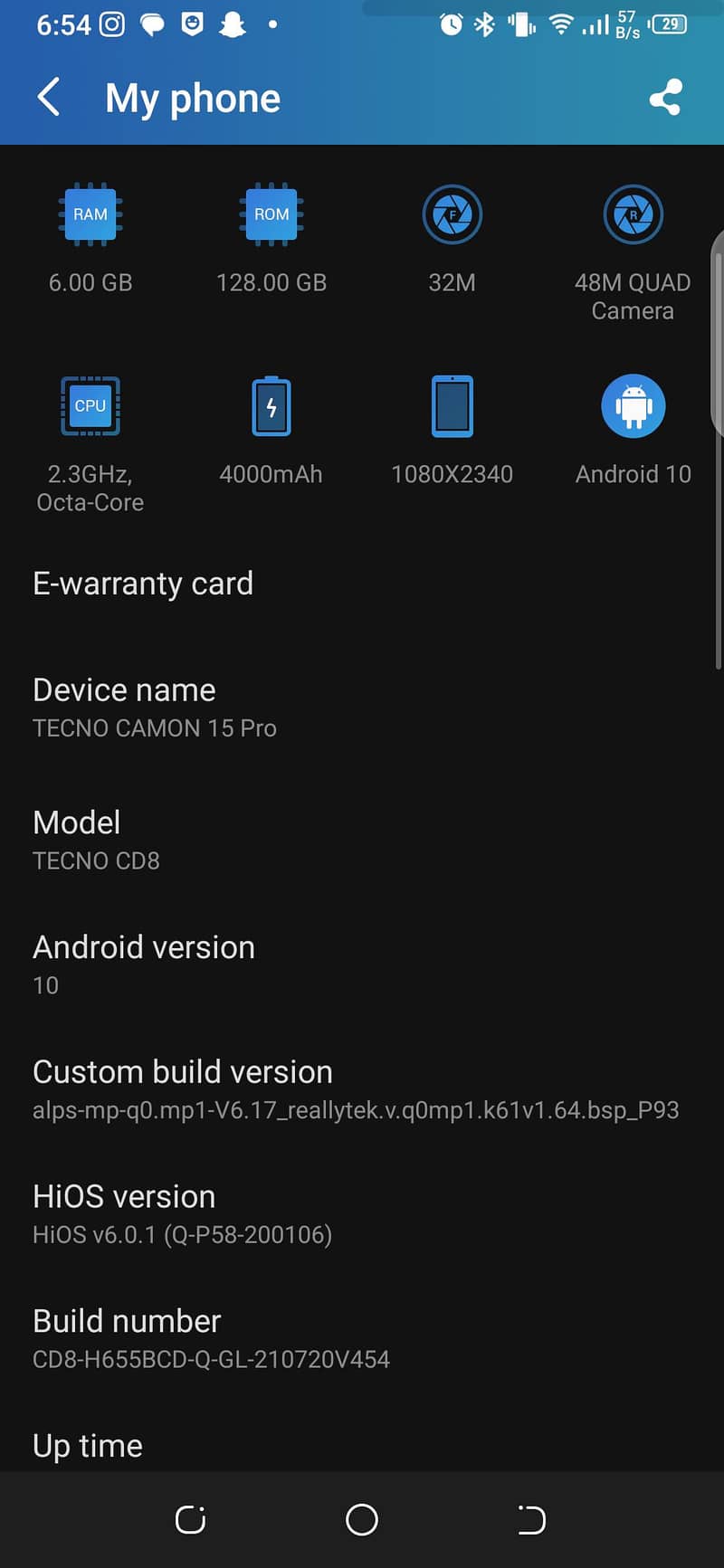 tecno camon 15pro 0