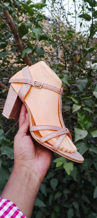 Golden Sequin Women's Formal Heels Size 6-11