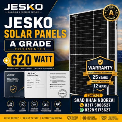 Jesko Solar Panel With Warrenty Card