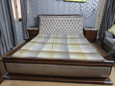 Rare design Bed with single tables and dressing table with full mirror