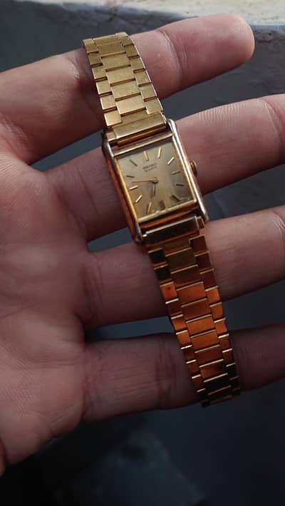 seiko slim gold plated