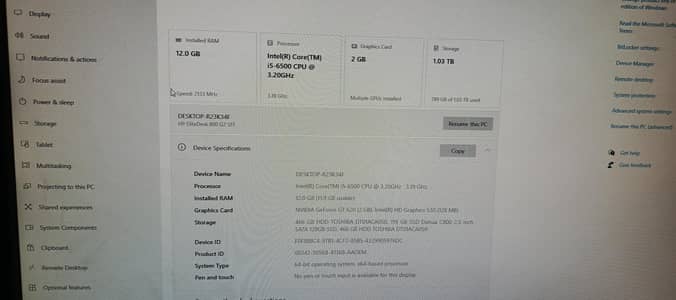 Dell PC i5 6th gen new